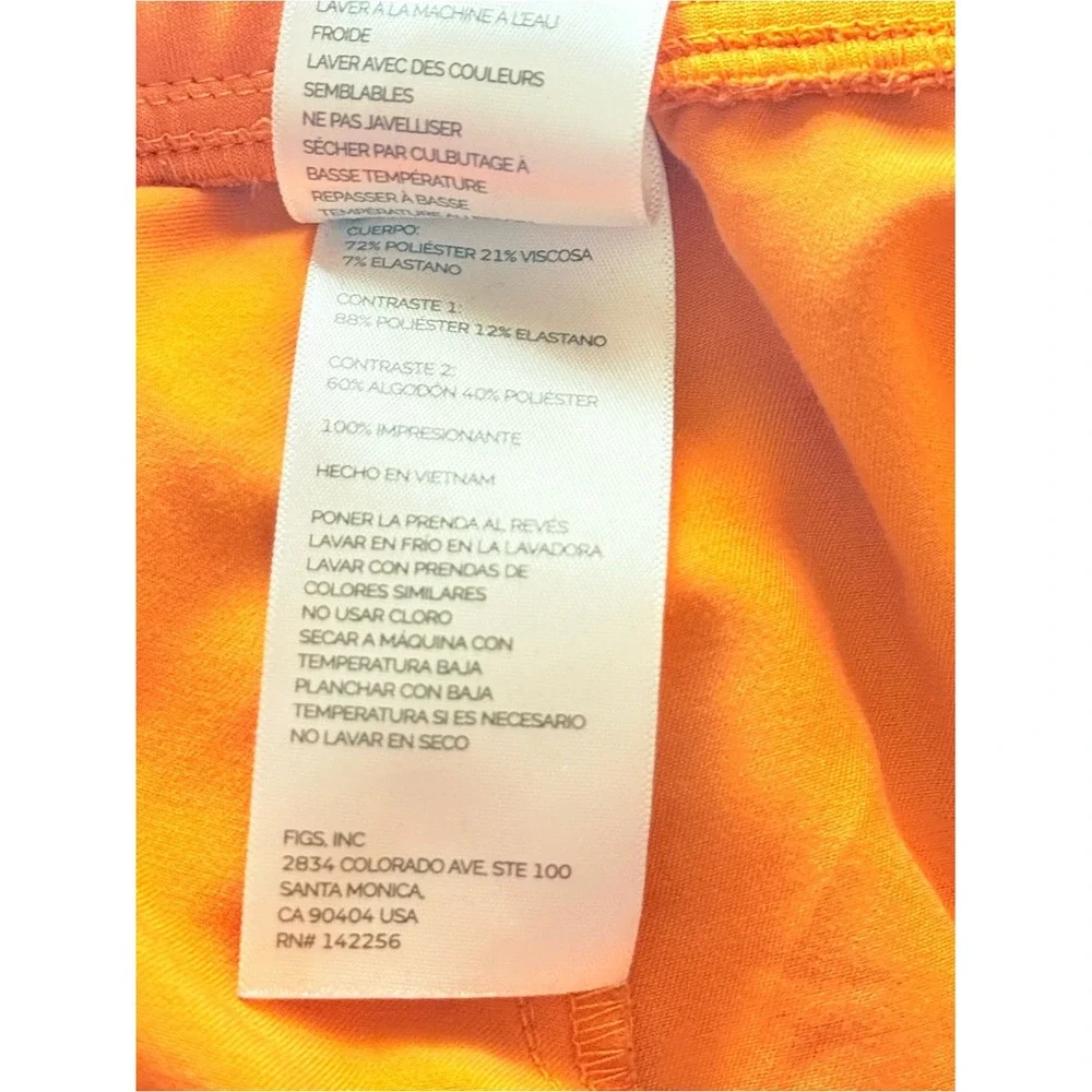 Figs Technical Collection XXL Men's Orange Jogger Pants with Pink Drawstring